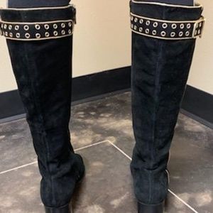 J vincent boots black/gold like new in box